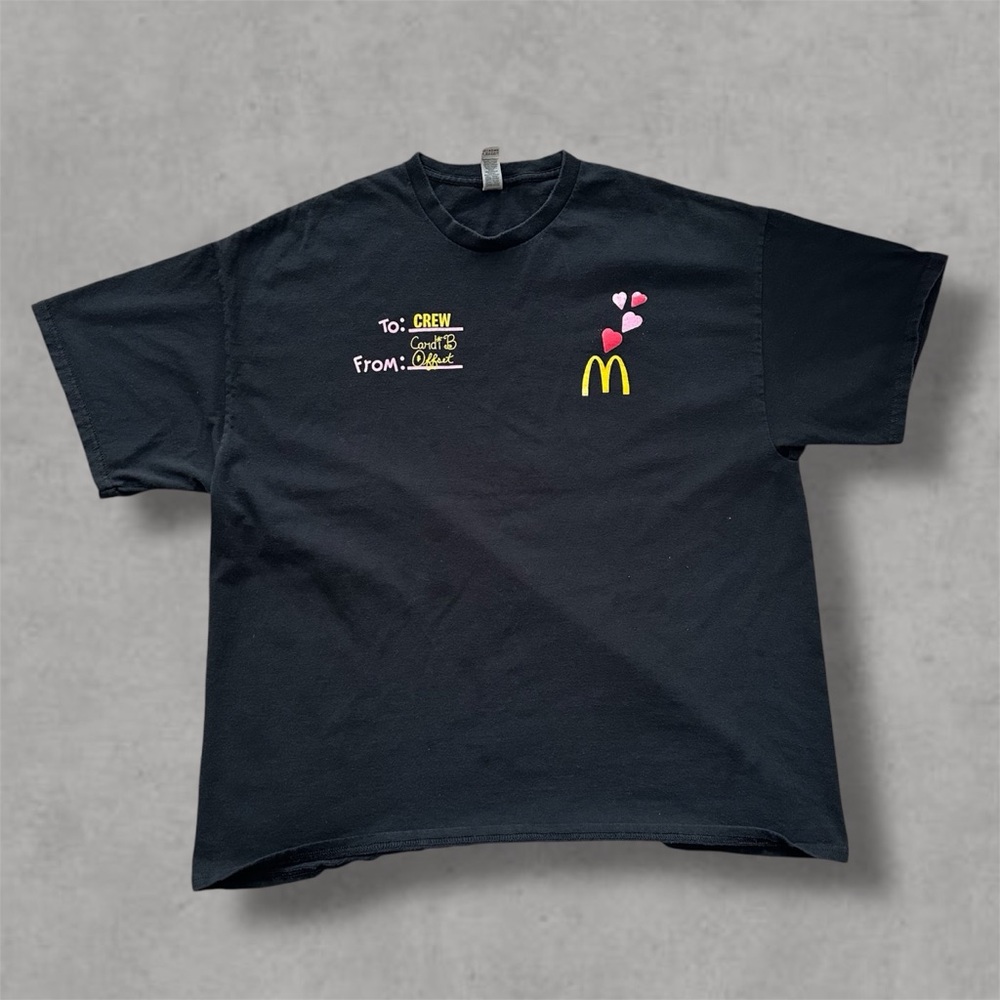 Black Cardi B & Offset McDonald's Tee